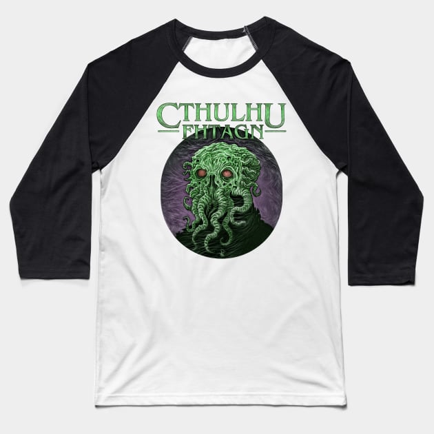 Cthulhu Fhtagn - Azhmodai 2018 Baseball T-Shirt by azhmodai